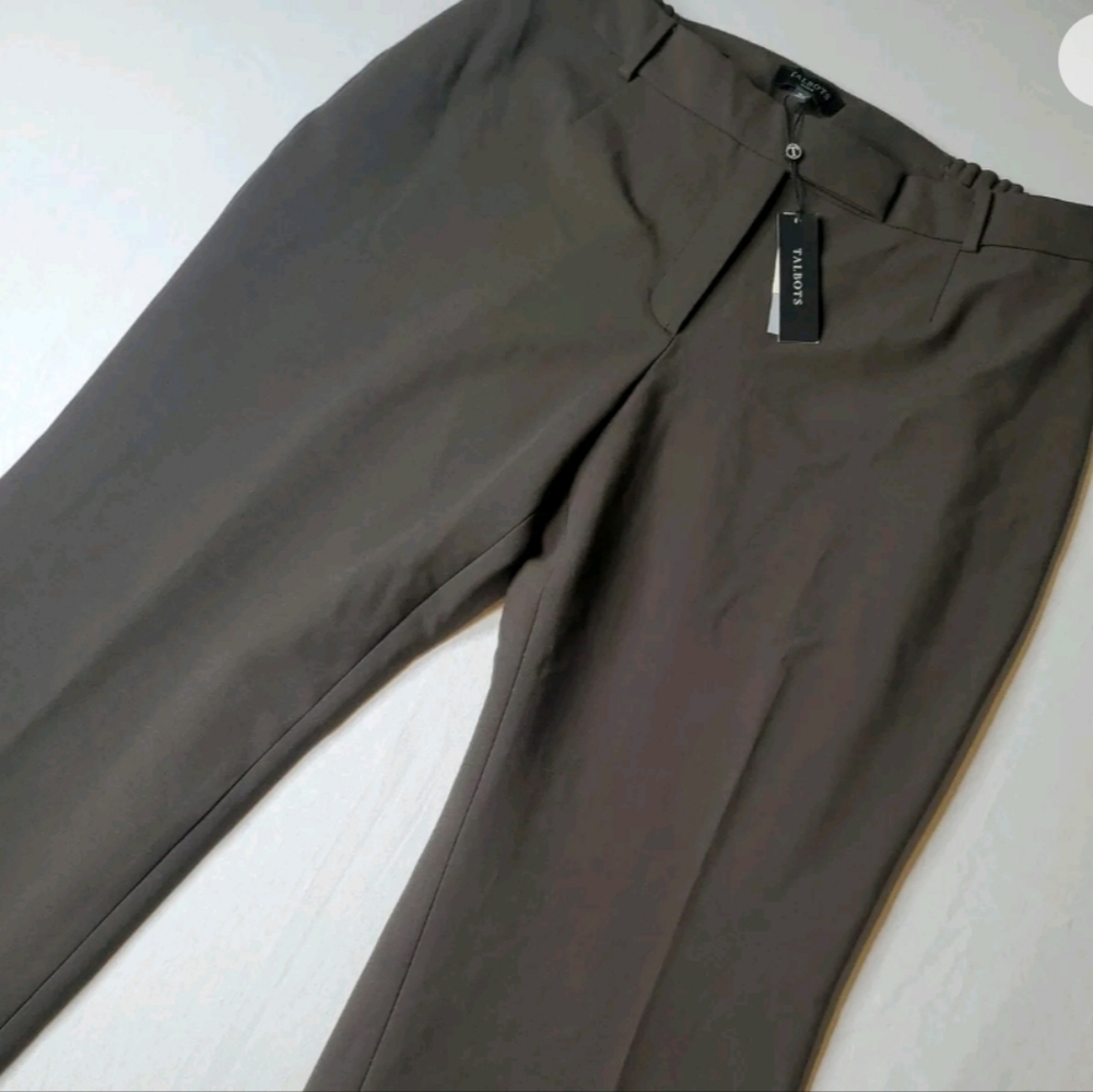 Talbots Curvy Cocoa Brown Trouser Pants 18w